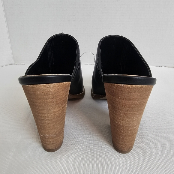 Abound Maya Black Faux Leather Block Heel Mules Pointed Toe Size 6.5M - Picture 4 of 12